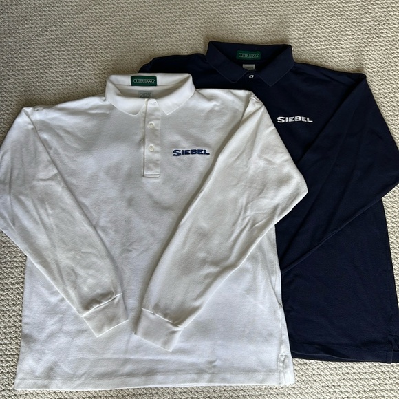 NWOT Vintage dot com Outer Banks long sleeve polo shirts, set of 2 Extra Large - Picture 1 of 11